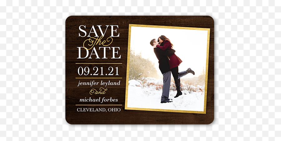 Naturally Lettered 6x8 Stationery Card - Save The Date Frame Png,Save The Date Png