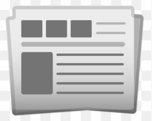 Newspaper Icon - Grey Png