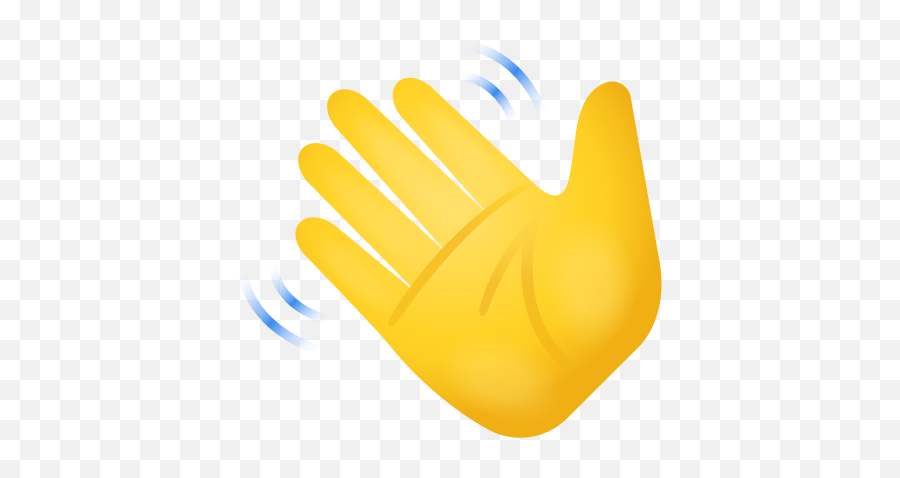 Waving Hand Emoji Icon In Style - Waving Hand Emoji Transparent Png,Hand Waving Icon