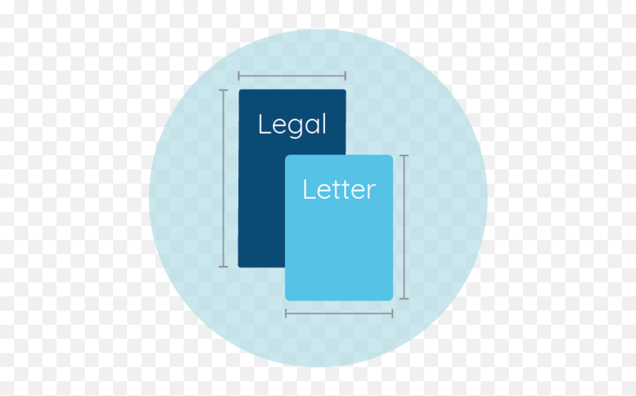 Legal Vs Letter Size And Other Paper Dimensions - Vertical Png,Icon A6