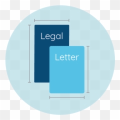 Legal Vs Letter Size And Other Paper Dimensions - Vertical png