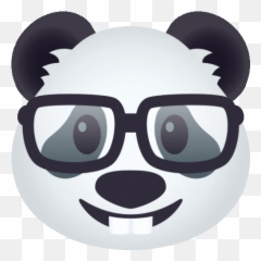 Nerdy Panda Sticker - Panda Rolling Eyes Png,Icon Hd Nerd