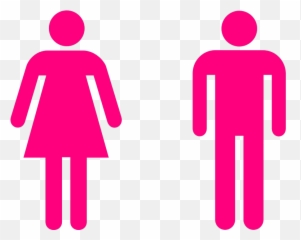 Pink People Blue Woman Svg Clip Arts Download - Download Mens Room Womens png