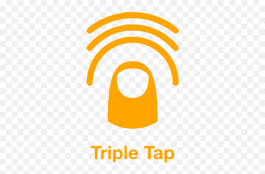 Orange Triple Tap 2 Icon - Free Orange Touchscreen Icons Language Png,Rfid Icon