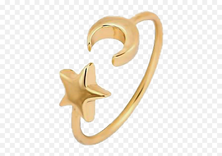 Ring Jewelry Moon Star Gold Niche Aesthetic Png - Aesthetic Gold Rings Png,Rings Png