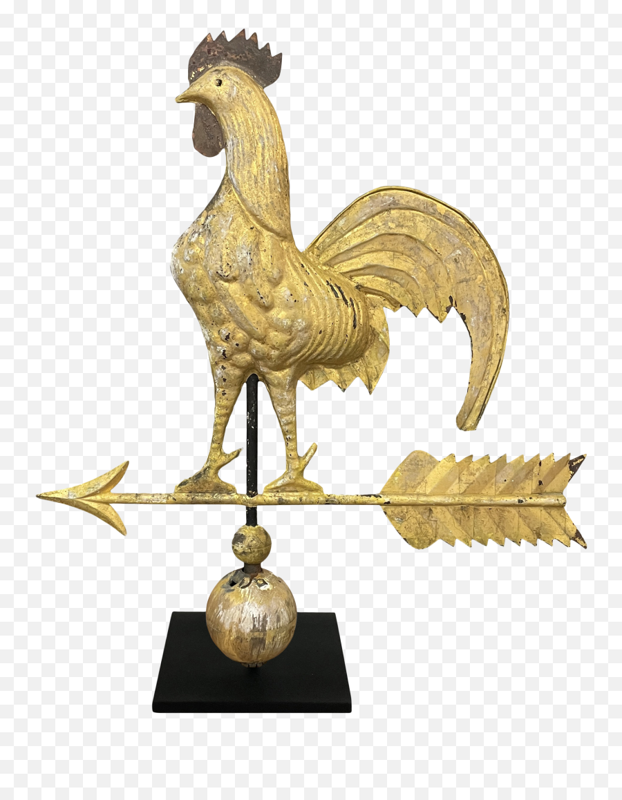 American Gilt And Painted Copper Rooster Weathervane - Comb Png,Weathervane Icon