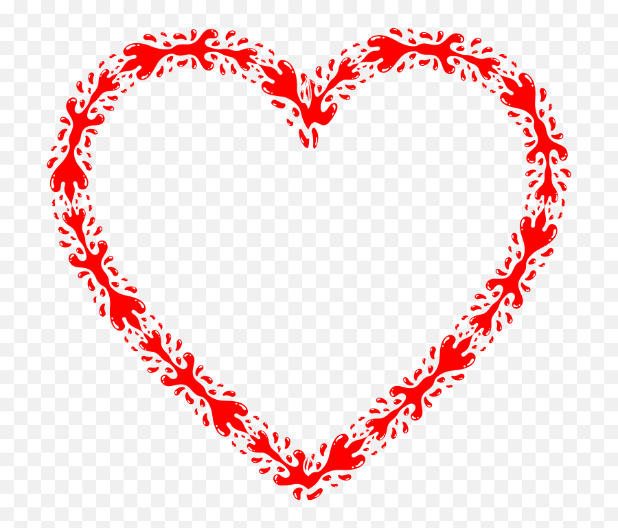 Heart Outline Red Lines - Heart Png,Transparent Heart Outline