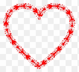 Heart Outline Red Lines - png