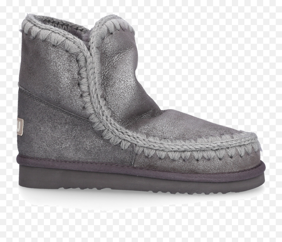 Mou Snowboots Eskimo 18 Suede Stitching Grey - Round Toe Png,Hogan Icon Irons