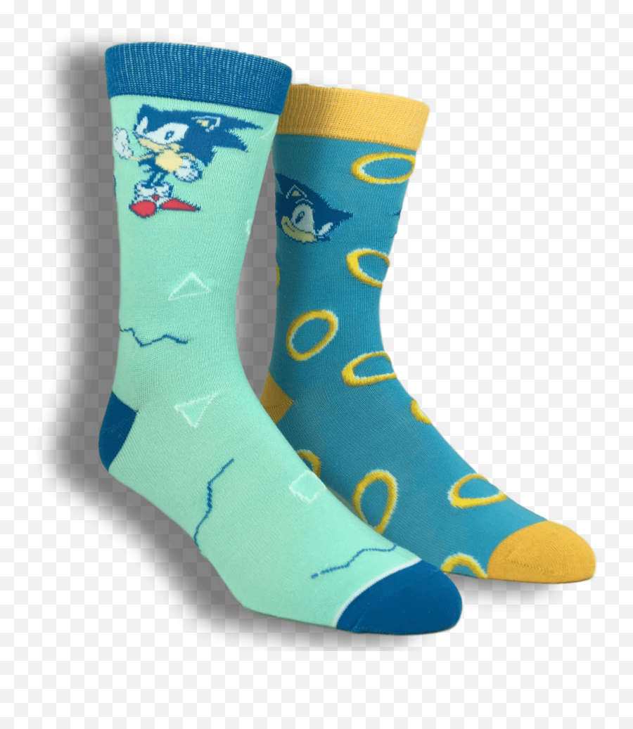 2 Pair Pack Sega Sonic Socks - Sock Png,Sonic & Knuckles Logo