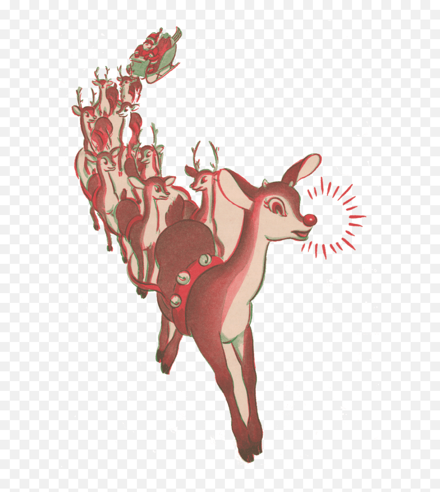 Rudolph The Red Nosed Reindeer Vintage - Printable Rudolph The Red Nosed Reindeer Png,Rudolph Png