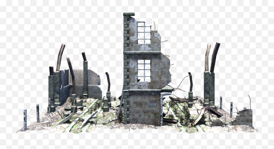 Ruins Drawing Destroyed House Transparent U0026 Png Clipart Free - Ruined Building Png,Ruins Png