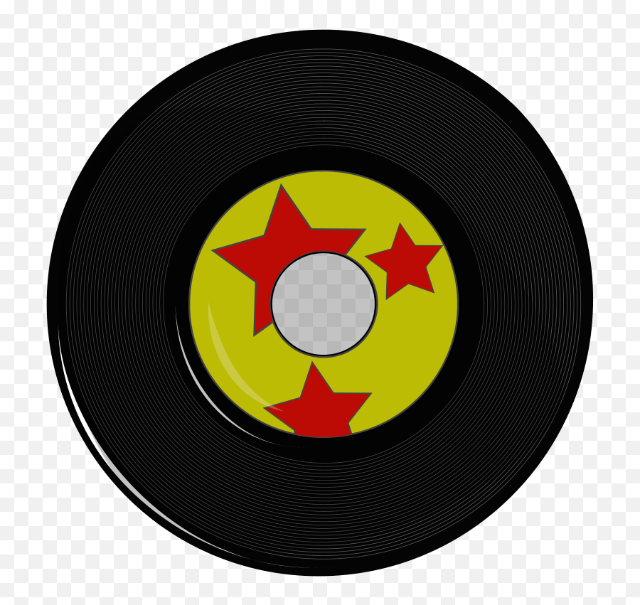 Vector Drawing Of Vinyl Record Free Svg - Disco Retro Png,Vinyl Record Png