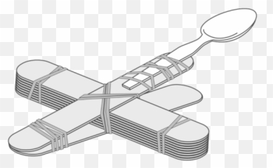 Shoot The Marshmallows By Placing One - Popsicle Stick Catapult Drawing Png,Popsicle Png