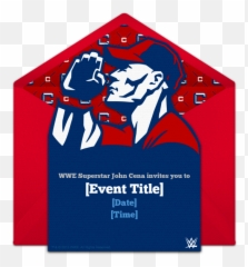 Free Wwe John Cena Salute Invitations - Graphic Design png