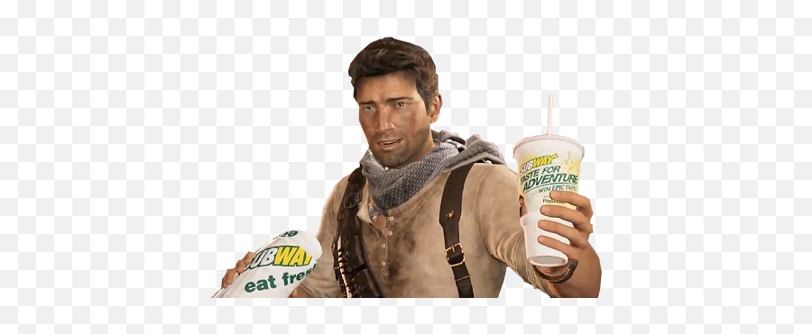 Download Hd U201ctransparent Nathan Drake Here W Ur Subway - Shameless Product Placement Png,Nathan Drake Png