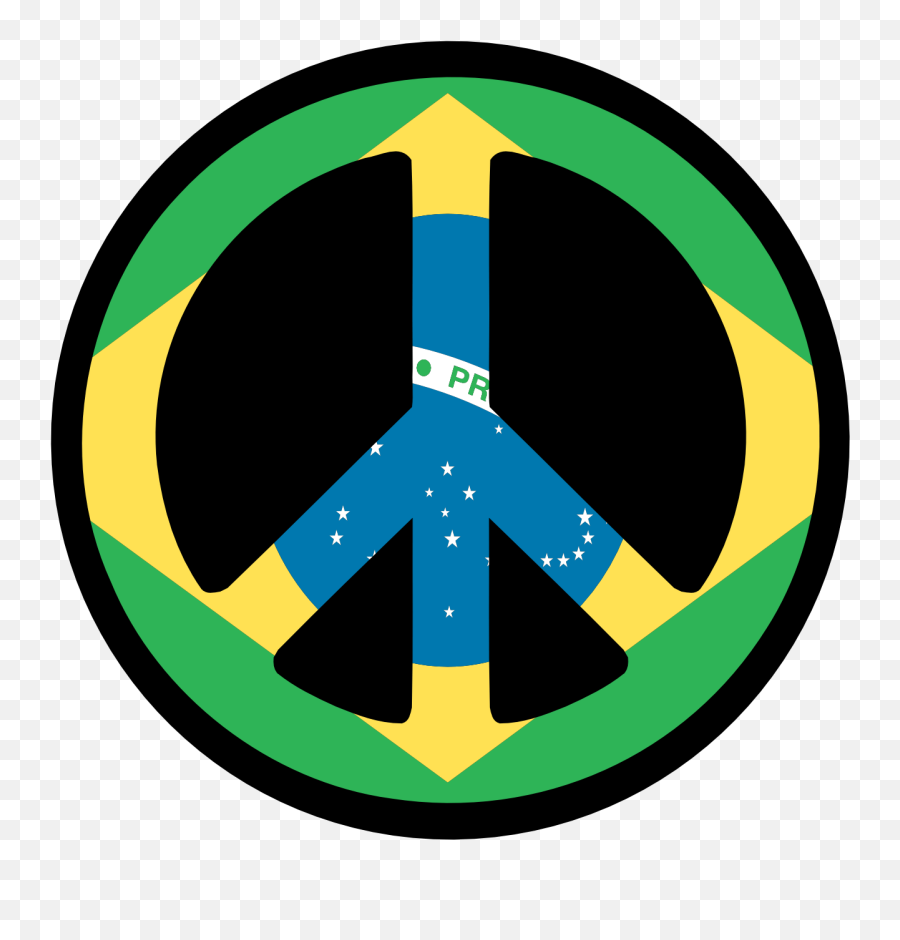 Peace Sign - Todos Contra O Bullying Png,Brazil Flag Png