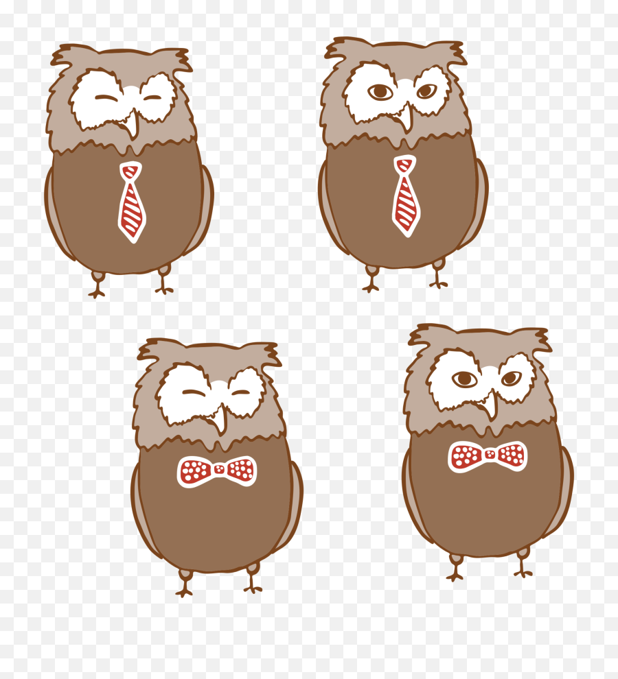 Owls With Ties - Fathers Day Quotes For Brother From Sister Png,Owls Png
