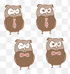 Owls With Ties - Fathers Day Quotes For Brother From Sister Png,Owls Png
