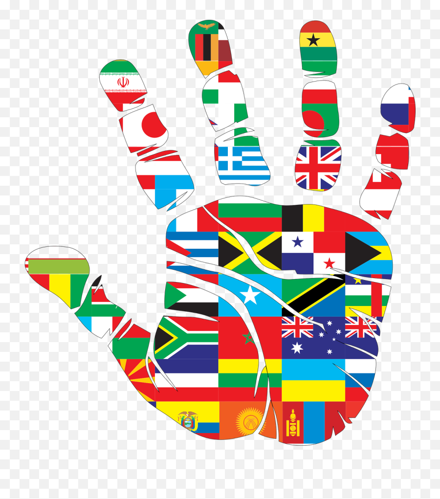 Flags Hand World - South African Flag Png,Handprint Png