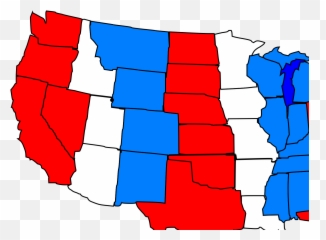 Red White Blue Usa Map Svg Vector - States That Allow Medical Marijuana Png,Usa Map Png