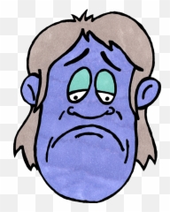 Blue Sad Face As Graphic Illustration Free Image - Sadness png