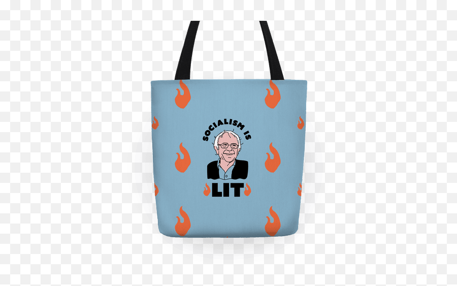 Socialism Is Lit Bernie Sanders Totes Lookhuman - Tote Bag Png,Bernie Sanders Png