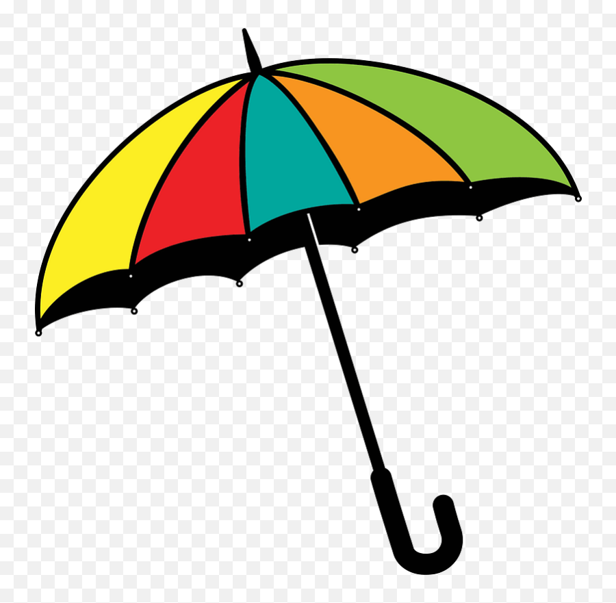 Colorful Umbrella Clipart - Umbrella Clipart Png,Umbrella Clipart Png