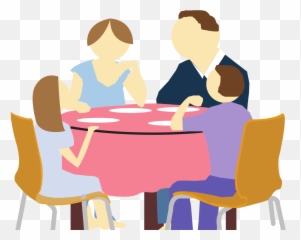 Stuck Self - Family At Dinner Clipart Png,People Sitting At Table Png
