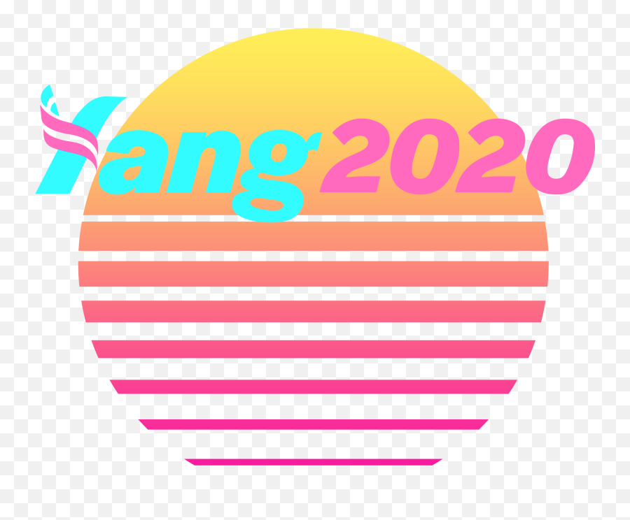 Vaporwave Yang Logo - Yang 2020 Vaporwave Logo Png,Vaporwave Logo