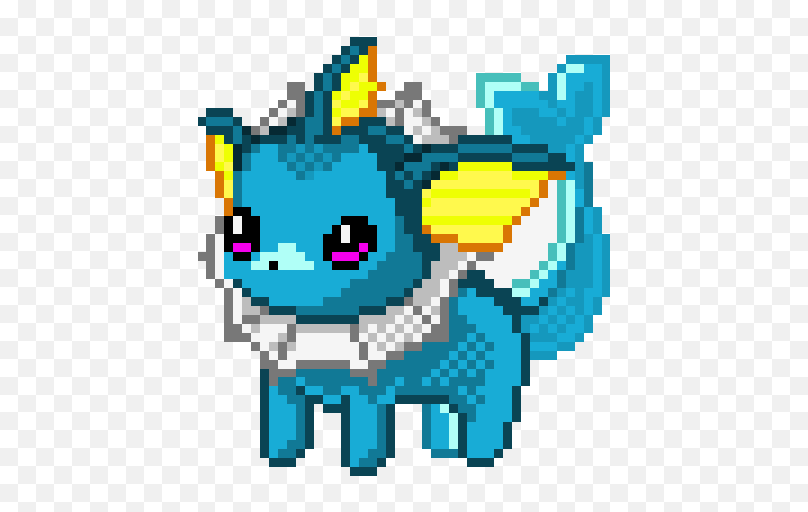 Vaporeon Pixel Art Png Transparent - Pixel Art Vaporeon,Vaporeon Transparent