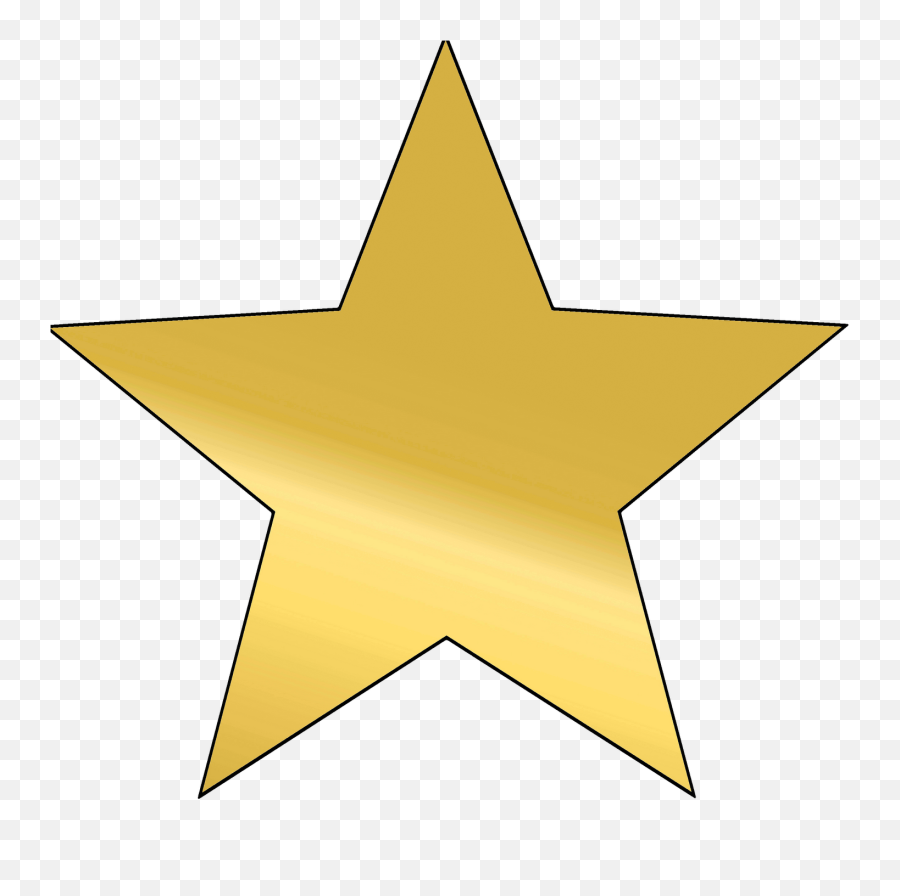 Gold Youtube Doge - Gold Star Png Download 16001524 Gold Star Cut Out,Doge Transparent