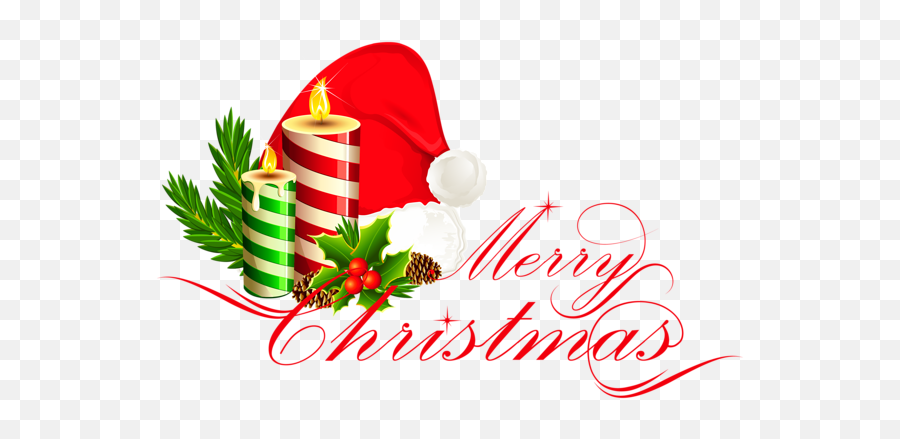 Merry Christmas Deco With Santa Hat Images - Merry Christmas Png File,Merry Christmas Logo Png