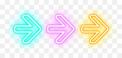 Neon Arrow Colors Blue Sticker By - Color Gradient png