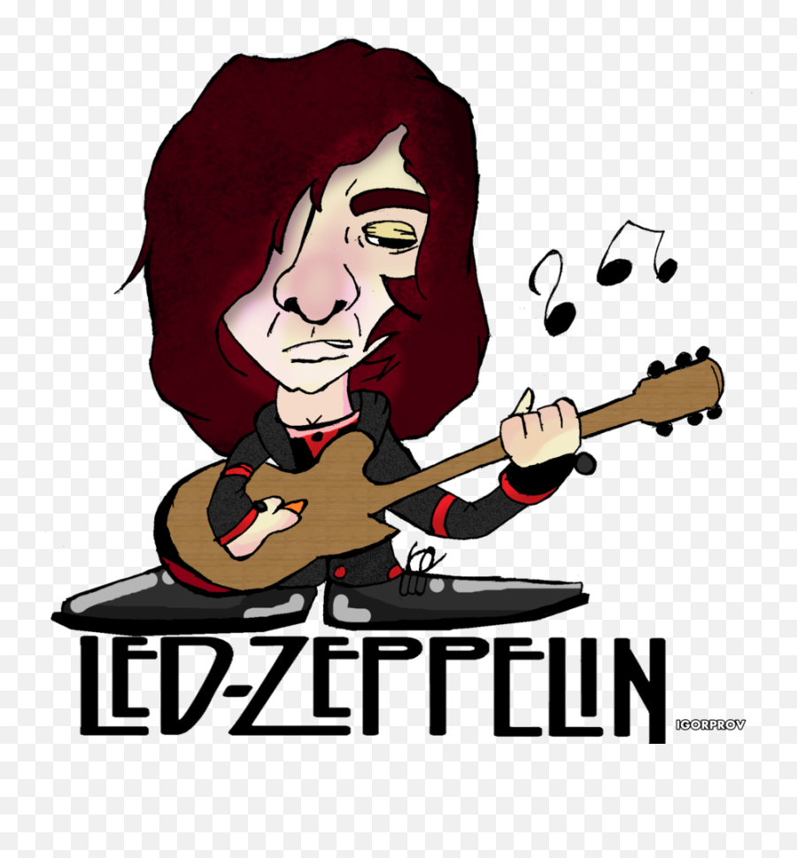 Guitar Clipart Bitmap - Led Zeppelin Clipart Png Download Led Zeppelin Cartoon Png,Led Zeppelin Logo Png