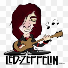 Guitar Clipart Bitmap - Led Zeppelin Png Download Cartoon