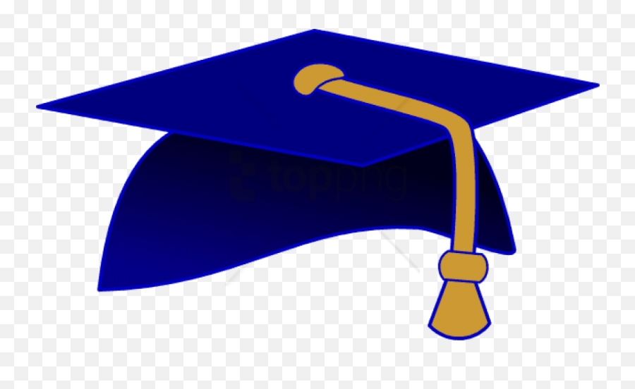 Free Png Gold Graduation Cap - Graduation Cap Clipart Blue,Blue Graduation Cap Png