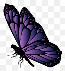 Detailed Violet Butterfly Icon - Transparent PNG u0026 SVG Purple Butterfly Svg
