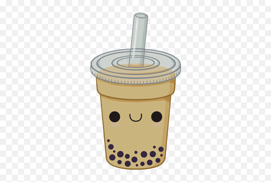 Download Hd Boba Tea Cartoon Png - Cute Bubble Tea,Boba Png
