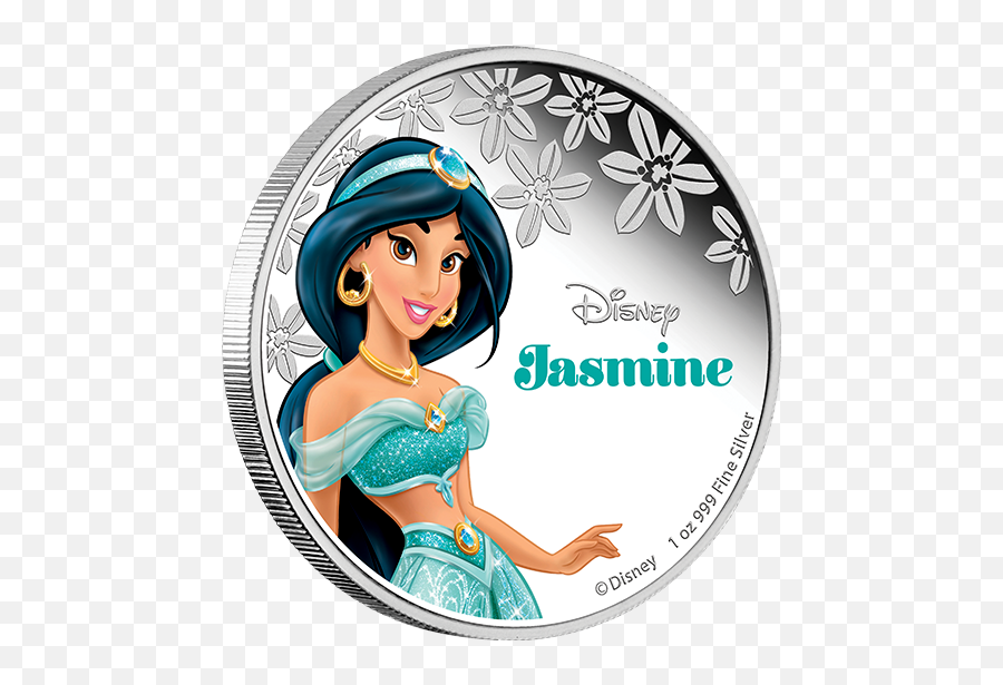Disney Princess U2013 Jasmine - 1 Oz Fine Silver Coin 2015 Jasmine Disney Princess Colors Png,Princess Jasmine Png