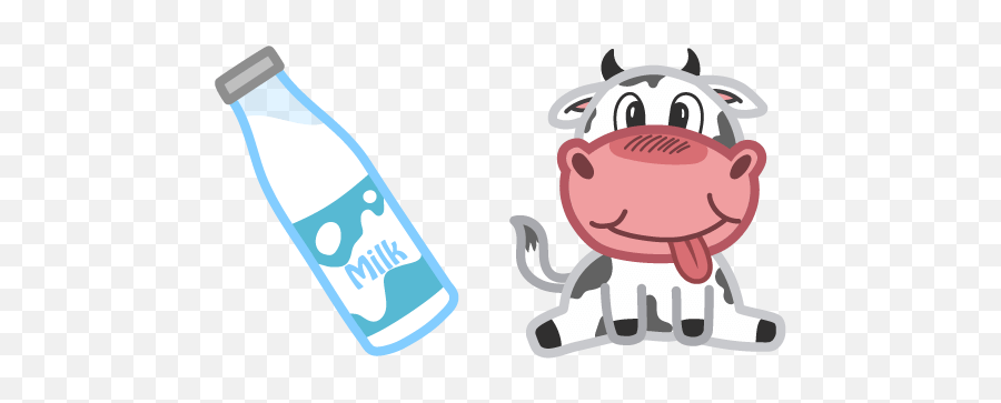 Cute Cow And Milk Cursor U2013 Custom - Custom Cursor Milk And Cookies Png,Cute Cow Icon