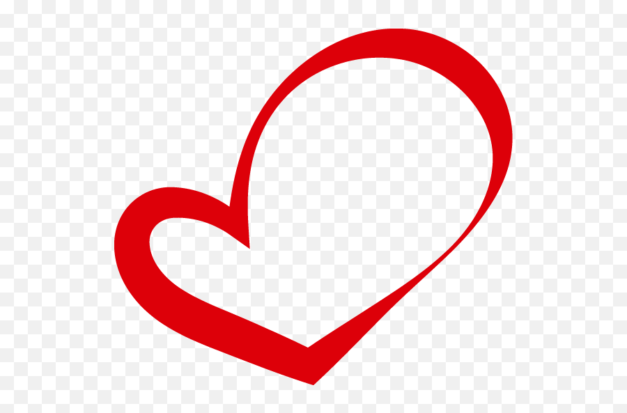 Curved Red Heart Outline Png Image For Free - Red Heart Transparent Png,Transparent Heart Outline
