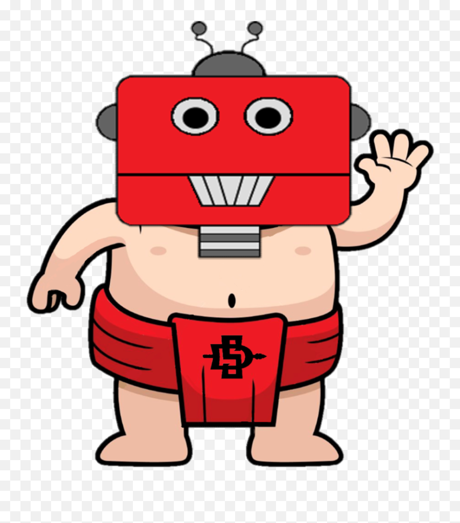 Mini Sumo Robot Competitor - Cute Sumo Wrestler Cartoon Sumo Wrestler Cartoon Png,Cute Robot Icon