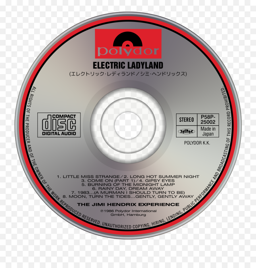 Download Hd The Jimi Hendrix Experience Electric Ladyland Cd - Lies Guns N Roses Cd Png,Jimi Hendrix Icon