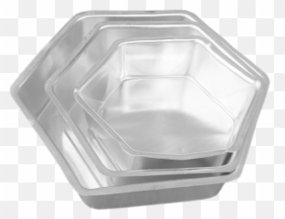 Aluminium Pie Mould Hexagon Plain Bottom - Vardhman Hotellers Solutions Cake Pan png