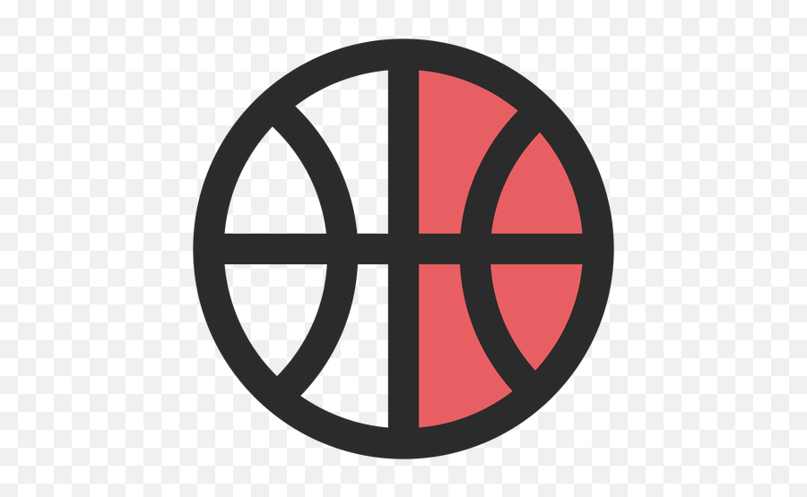 Basketball Ball Colored Stroke Icon - Transparent Basketball Icon Png,Basketball Ball Png