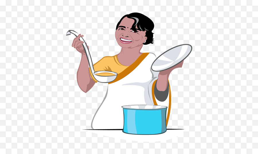 Image Transparent Library Grandma - Cooking Indian Food Cartoon Png,Cooking Clipart Png