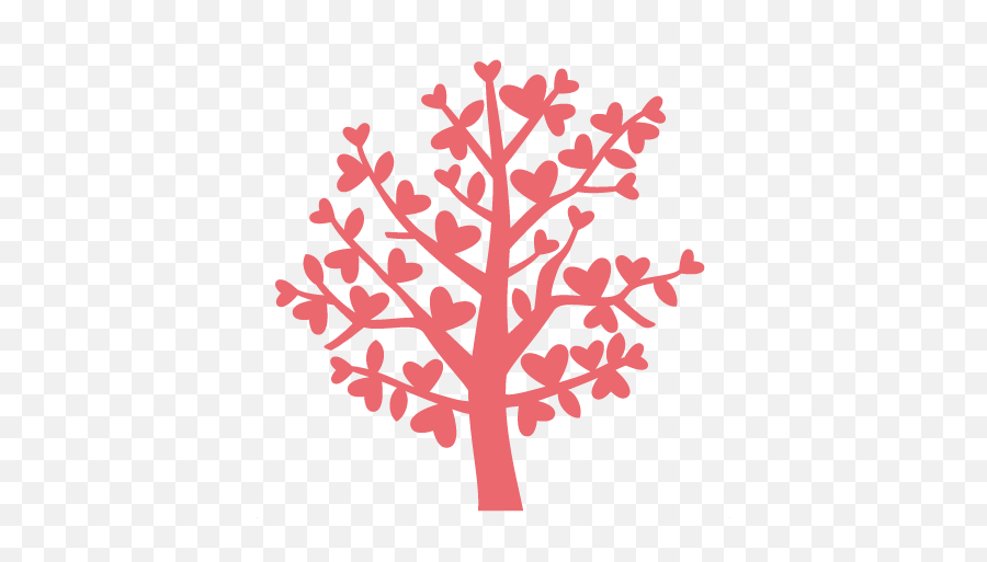 Silhouette Heart Tree Png - Cute Valentines Day Clipart,Heart Silhouette Png