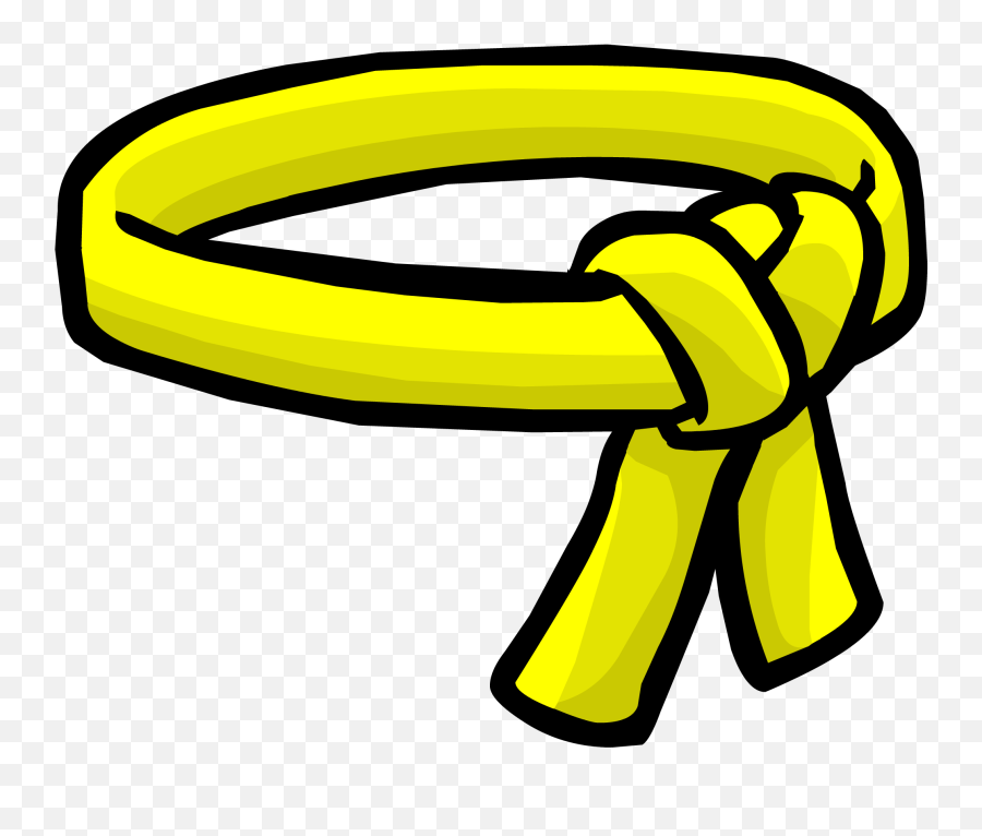 Ninja Clipart Belt - Club Penguin Yellow Belt Png Download Yellow Belt,Belt Png