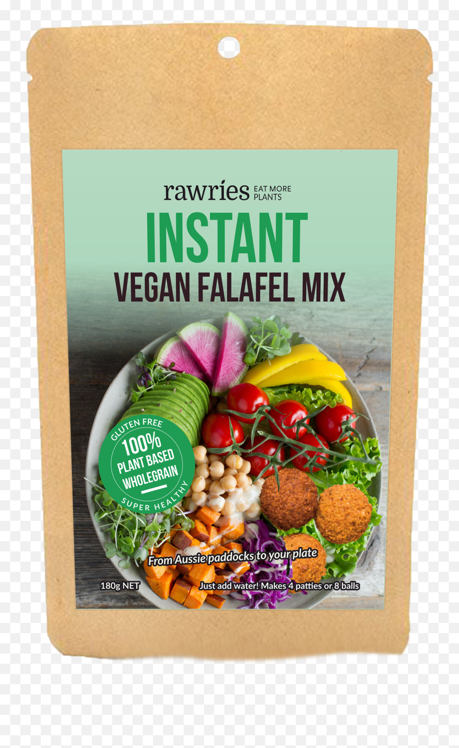 Rawries Instant Burger Mix - Falafel 180g Superfood Png,Falafel Png
